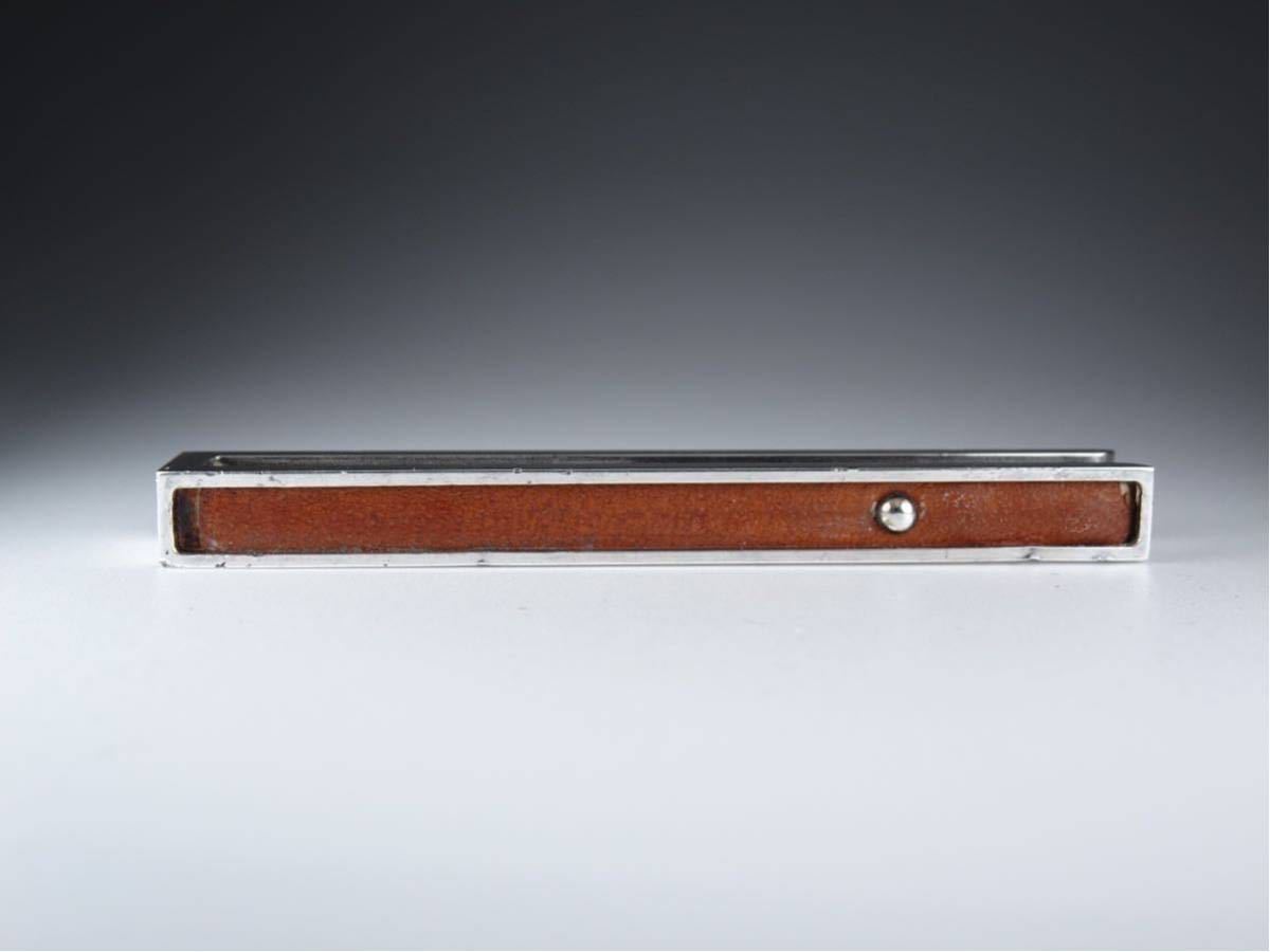 エルメス レザー Ag925 リバーシブル シルバー ネクタイピン