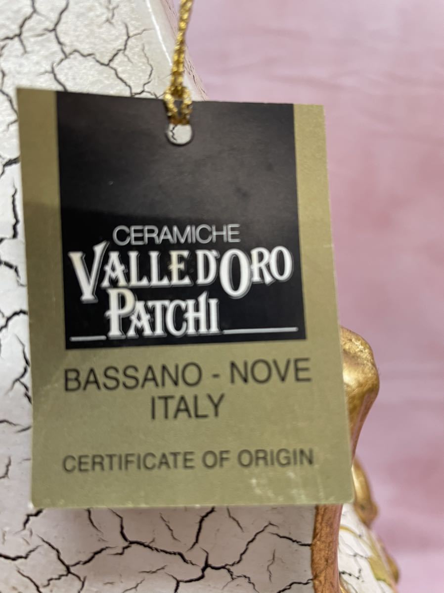 valledoro patchi BASSANO-NOVE ITALY 置き時計 置時計 陶器 イタリア製 クォーツ 中古品_画像8