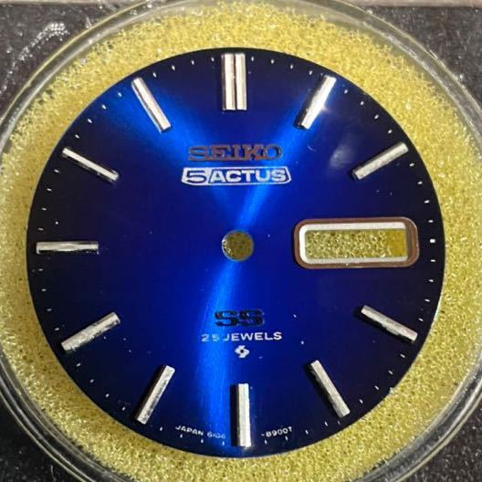 ★全国発送無料★新品★未使用★セイコー5アクタス★ブルメタ★純正部品★6106 8900★25石★28mm★デット★レア★綺麗★