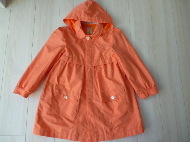 [ Familia ]fdash pretty!2WAY hood Wind breaker coat orange *130cm* raincoat 