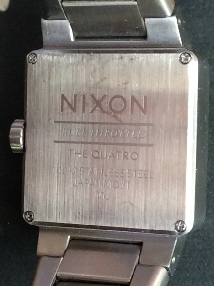 NIXON ニクソン FULL THROTTLE THE QUATRO (ザ・クアトロ) スクエア/ 四角 ブラック文字盤 3針 メンズ ウォッチ / 腕時計 N3_画像9