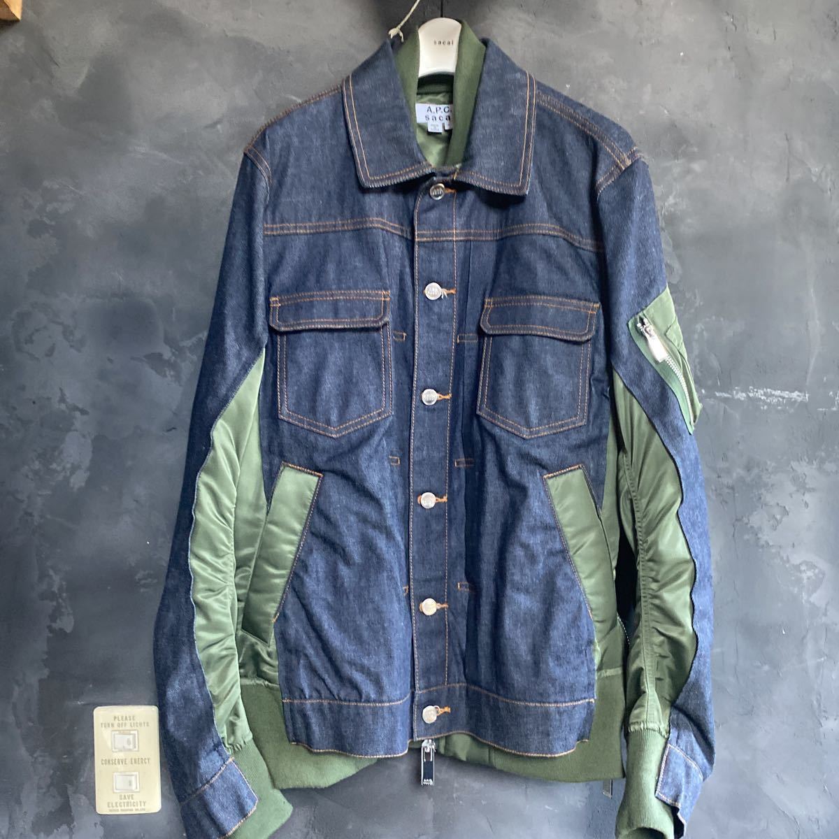 sacai / A.P.C / APC eimi denim jacket / S / カーキ / タグ付　ハンガー付_画像1