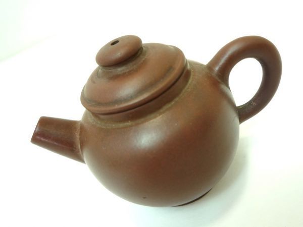 荊渓恵孟臣 中国朱泥 急須 水平壺 紫砂壺 茶壺 煎茶道具 在銘在印 桐箱