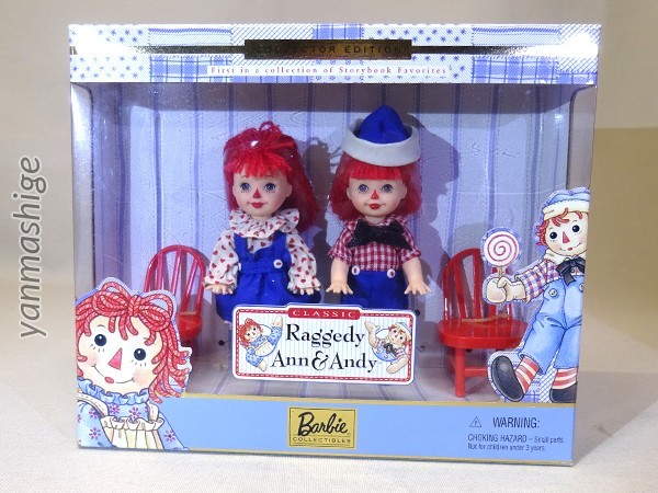 新品 ラガディ・アン＆アンディ2体セット Barbie COLLECTIBLES バービー ケリー トミー MATTEL マテル Raggedy Ann & Andy_画像1