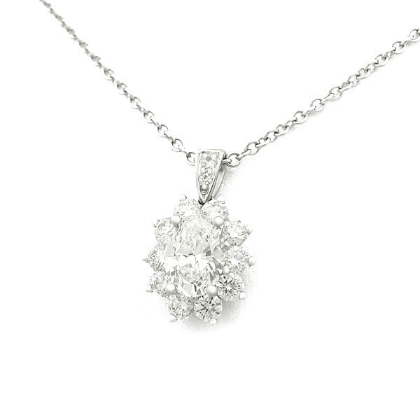 [Midoriyakuya] Овальское ожерелье с бриллиантом Tiffany 1.13ct f vvs1 pt950 [Используется]