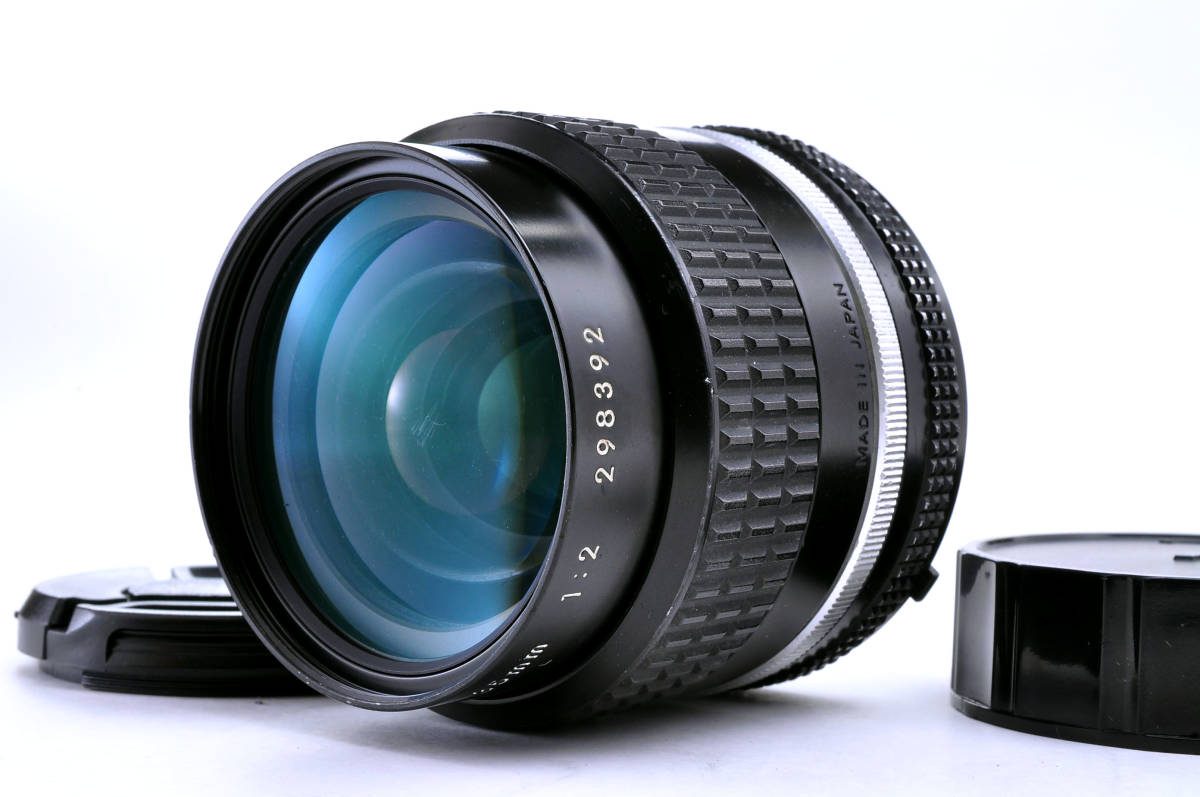 【人気商品！】 純正フード付❤️ニコン Ai Nikkor 35mm/f2単焦点マニュアルレンズ レンズ(単焦点)