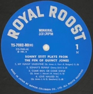 ♪試聴♪Sonny Stitt / Sonny Stitt Plays Arrangements From The Pen Of Quincy Jones_画像3