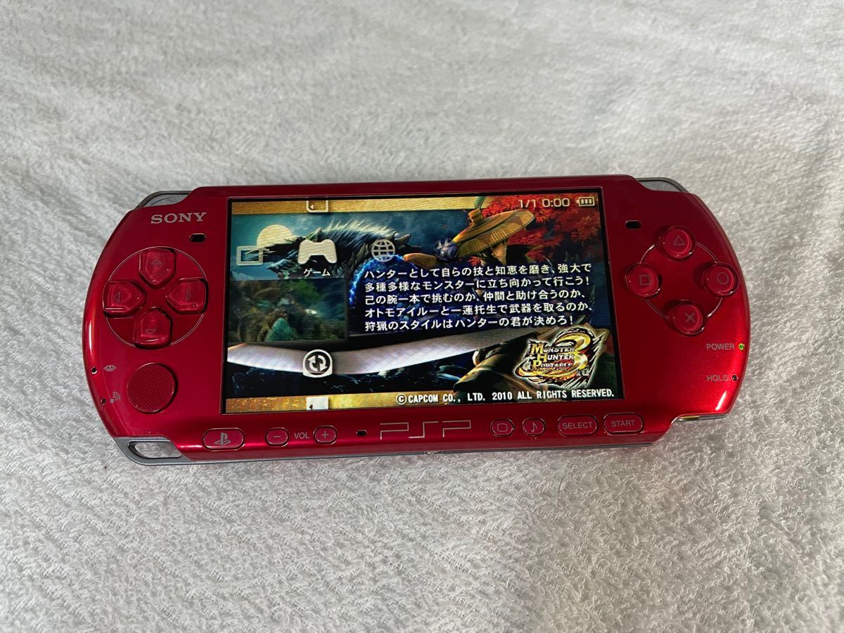 美品 PSP-3000 ラディアントレッド｜PayPayフリマ