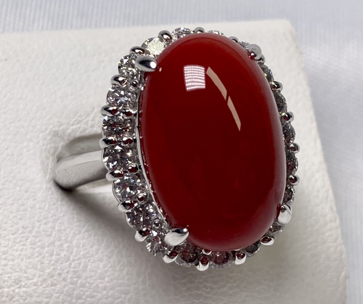 ◇新品◇綺麗◇大粒◇ 天然血赤珊瑚 10.7ct サンゴ コーラル
