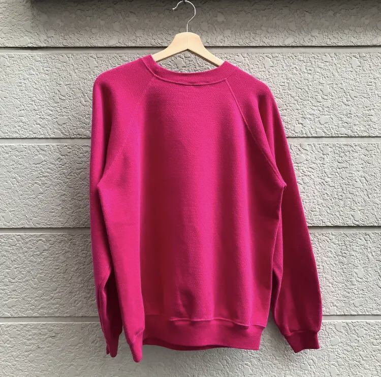 80s 90s JAMAICA製 Hanes スウェットトレーナー ヘインズ 旧タグ オールド ラグラン 花プリント 蝶々 鳥 vintage ヴィンテージ Lサイズ