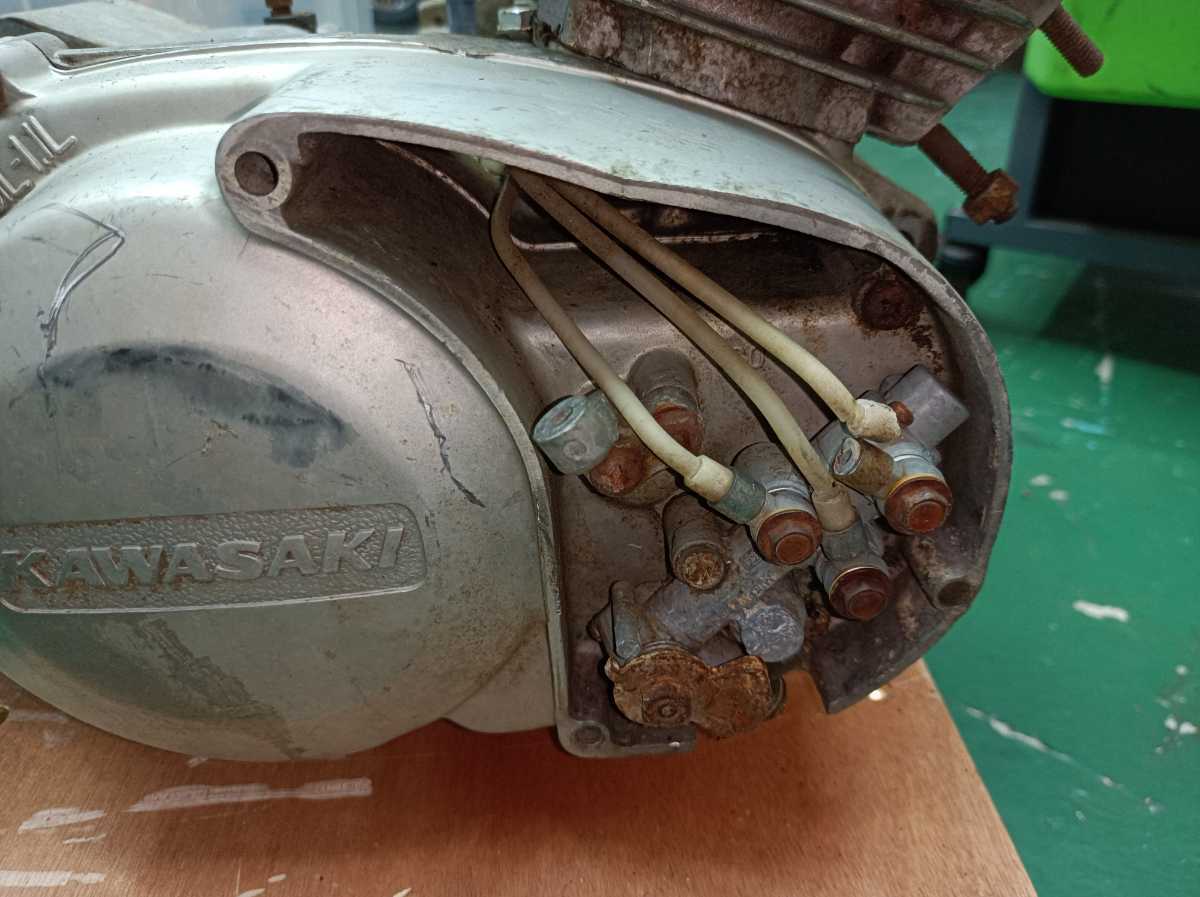 KAWASAKI S2/350SS エンジン STDサイズ オイルポンプ付き レストアベース　(K-EG-000007)_画像5