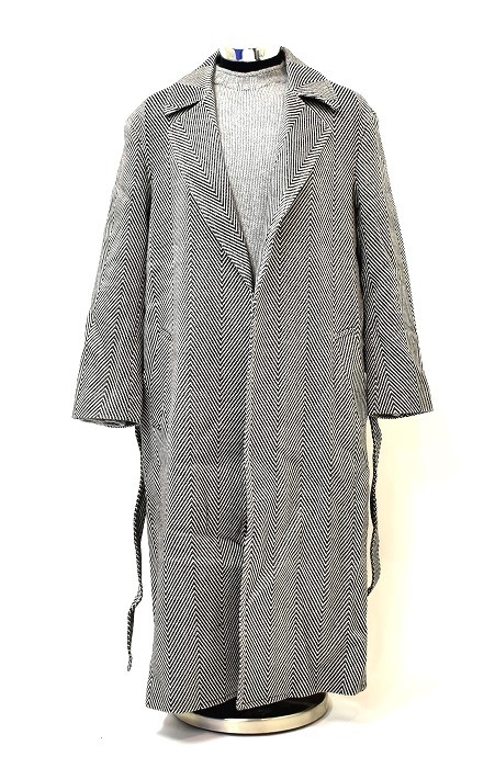 seven by seven 7×7（セブンバイセブン）BELTED GOWN ベルテッド ガウン ベルトチェスターコート COAT テーラード herringbone LINEN WOOL