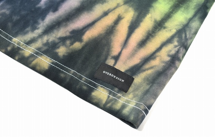 OVERDESIGN （オーバーデザイン）HAND STITCH TIE DYE TEE CURSIVEハンドステッチ タイダイ Tシャツ クルーネック 半袖MULTI LOGO ロゴ_画像7