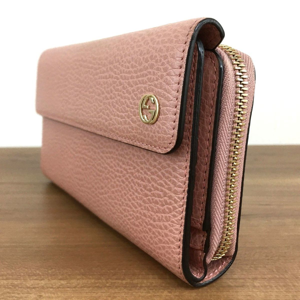 ☆送料無料☆ 未使用品 GUCCI 長財布 レザー ピンク 449897 ソーホー