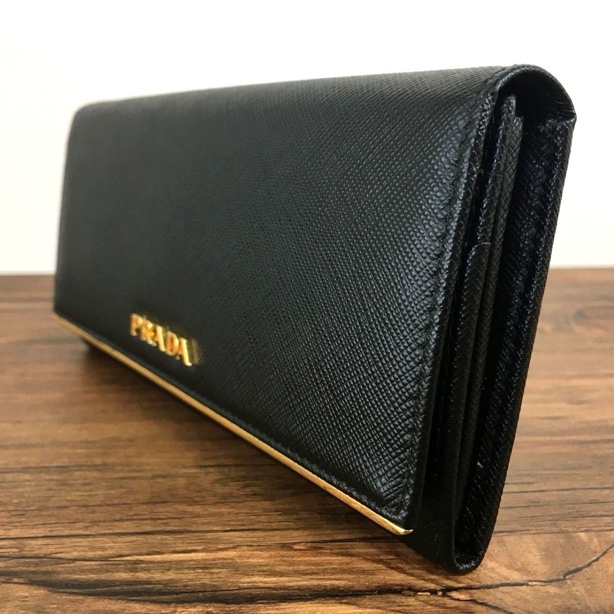 ☆送料無料☆ 未使用品 PRADA 二つ折り長財布 1MH132 NERO ブラック ロングウォレット 財布 プラダ 427_画像4