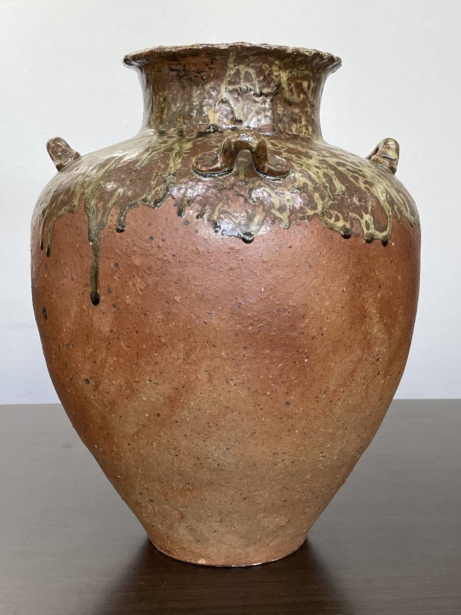 ☆【希少品 常滑焼 壺/壷/瓶/甕】沢田重治/澤田重治(常滑市指定無形