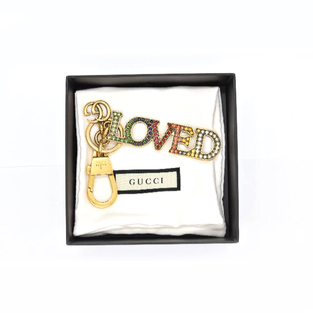 GUCCI グッチ LOVED チャーム キーホルダー マルチ U