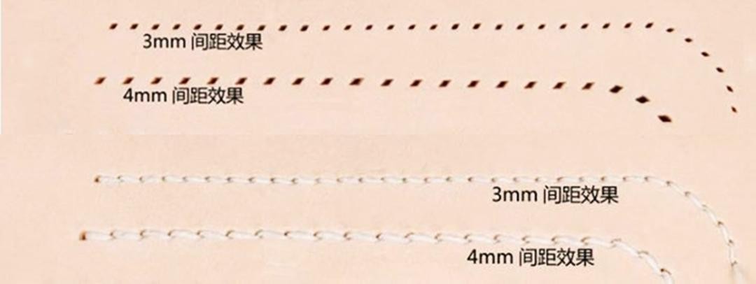 菱目打ち 4本セット（1, 2, 4, 6本目） レザークラフト 工具 黒色 (4mm)