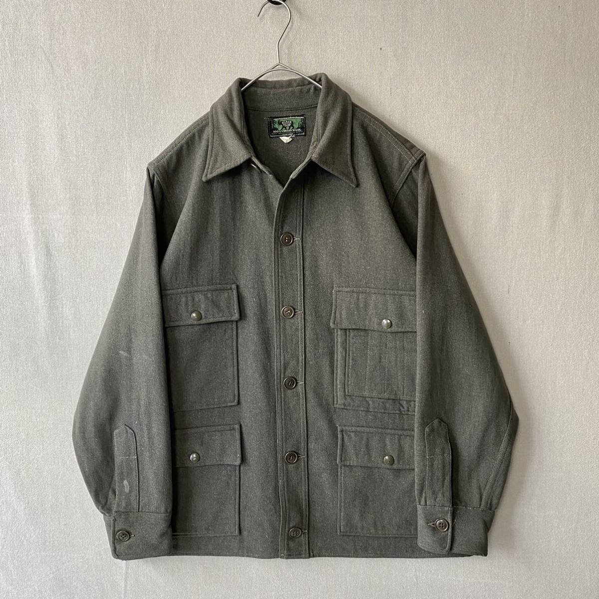 パステルオリーブ 50s BLACK BEAR バージンウール マッキーノ