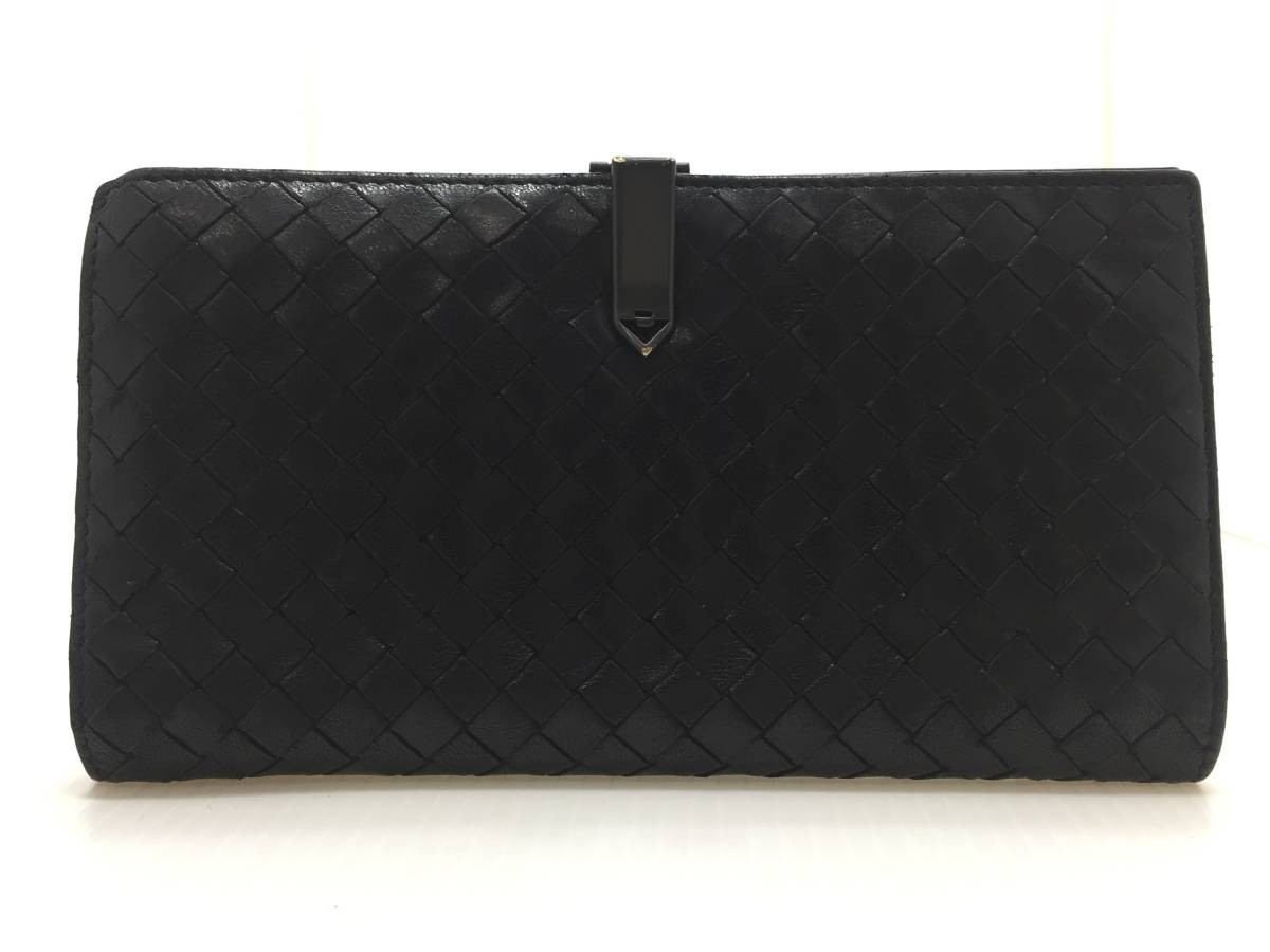 超爆安 VENETA □BOTTEGA ボッテガヴェネタ USED□ 二つ折り 長財布