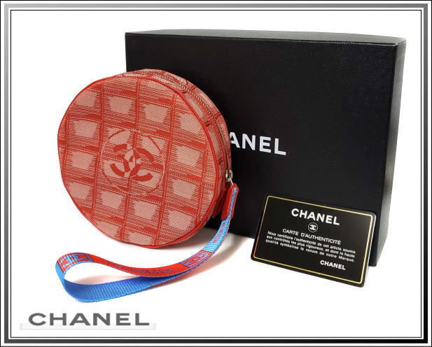 美品☆CHANEL/シャネル ニュートラベルライン ポーチ レッド送料税込み