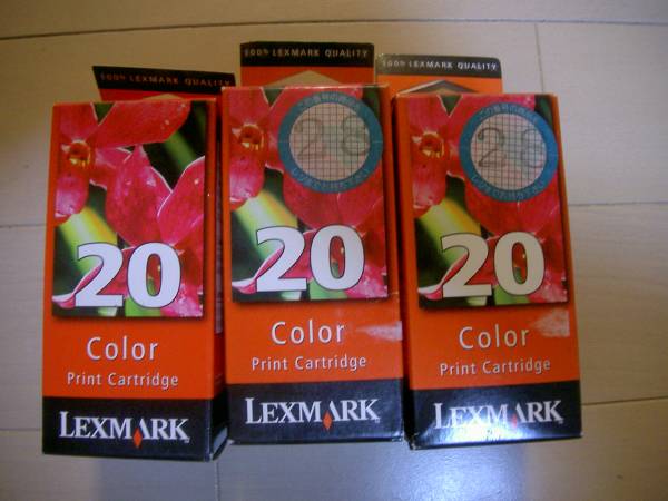  original Lexmark 20 color 3 box set new goods unopened postage 350 jpy 