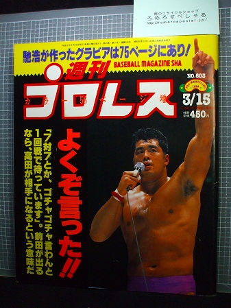 同梱OK◇週刊プロレス603号(1994/3/15)高田延彦/UWFインター/垣原賢人vs田村潔司/新日本プロレス/橋本真也vsライガー/馳浩/佐山聡_画像1