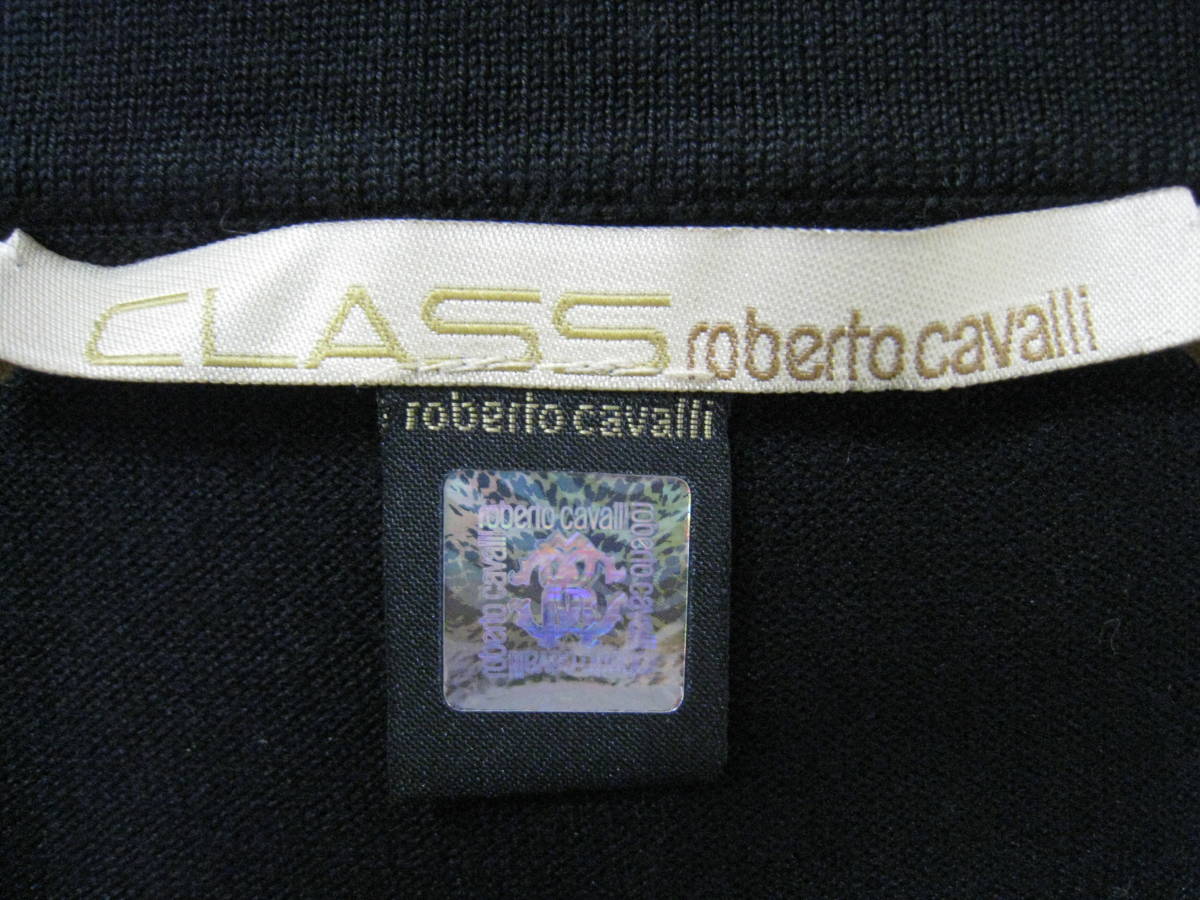 CLASS roberto cavalli クラス ロベルトカヴァリ シルク混 ニット ボレロ カーディガン スパンコール装飾 レディース サイズ38  ブラック