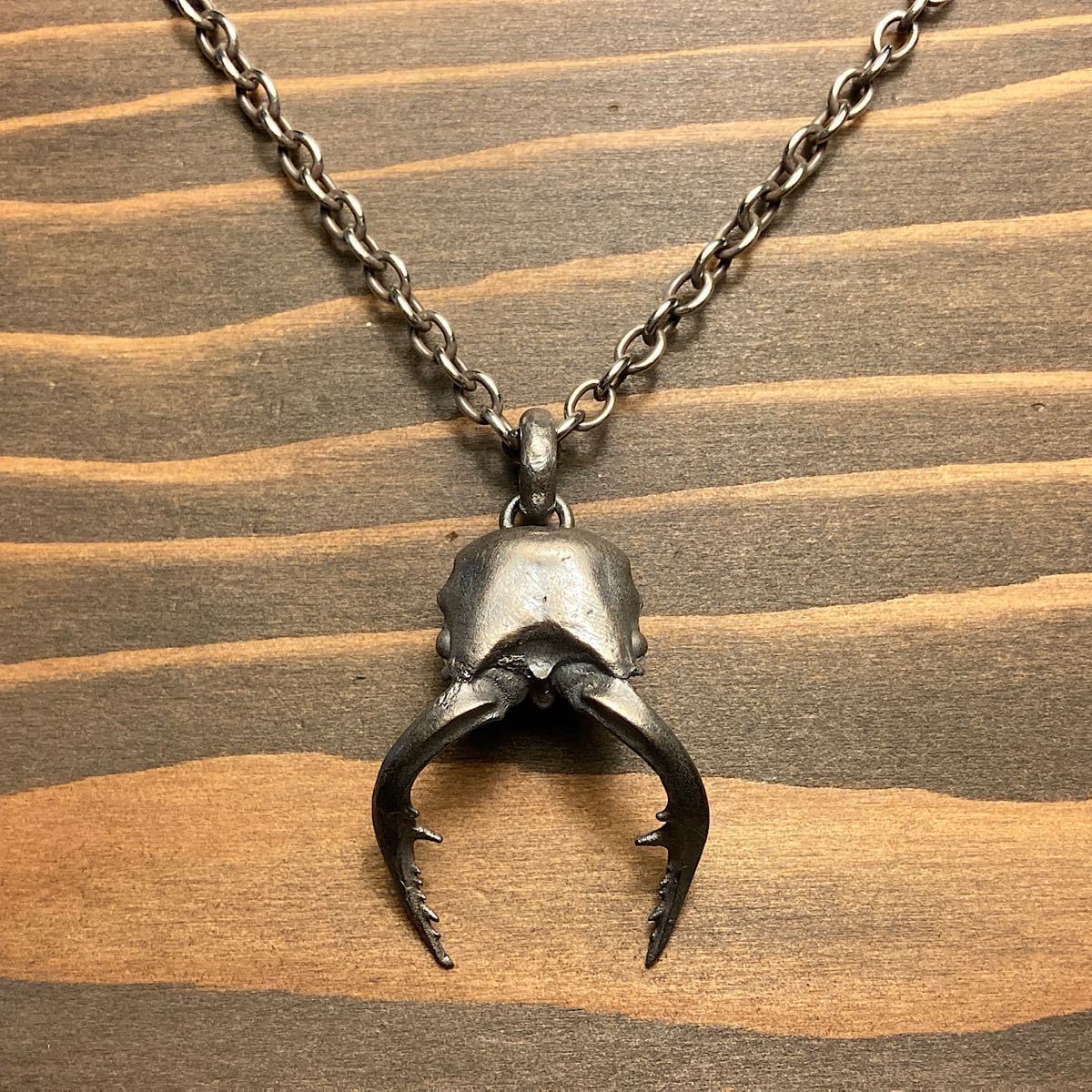  Prosopocoilus inclinatus stag beetle real head domestic production stag beetle insect insect accessory silver accessory choker pendant top ornament 