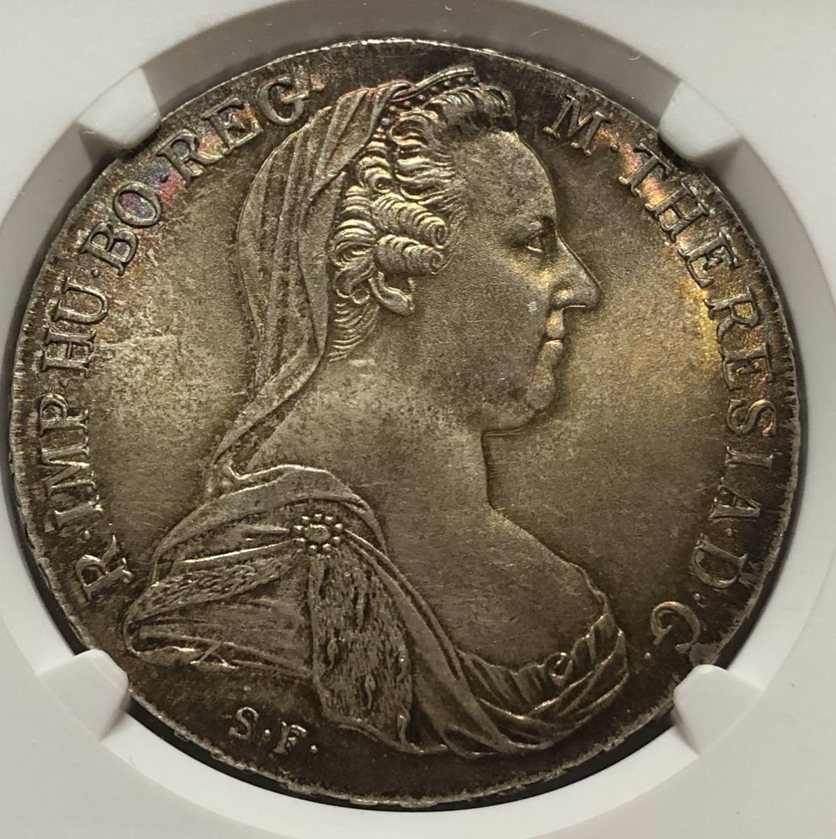 ターラー 銀貨 1780年銘 オーストリア マリア・テレジア 双頭の鷲 リストライク NGC MS66 シルバー アンティーク コイン 