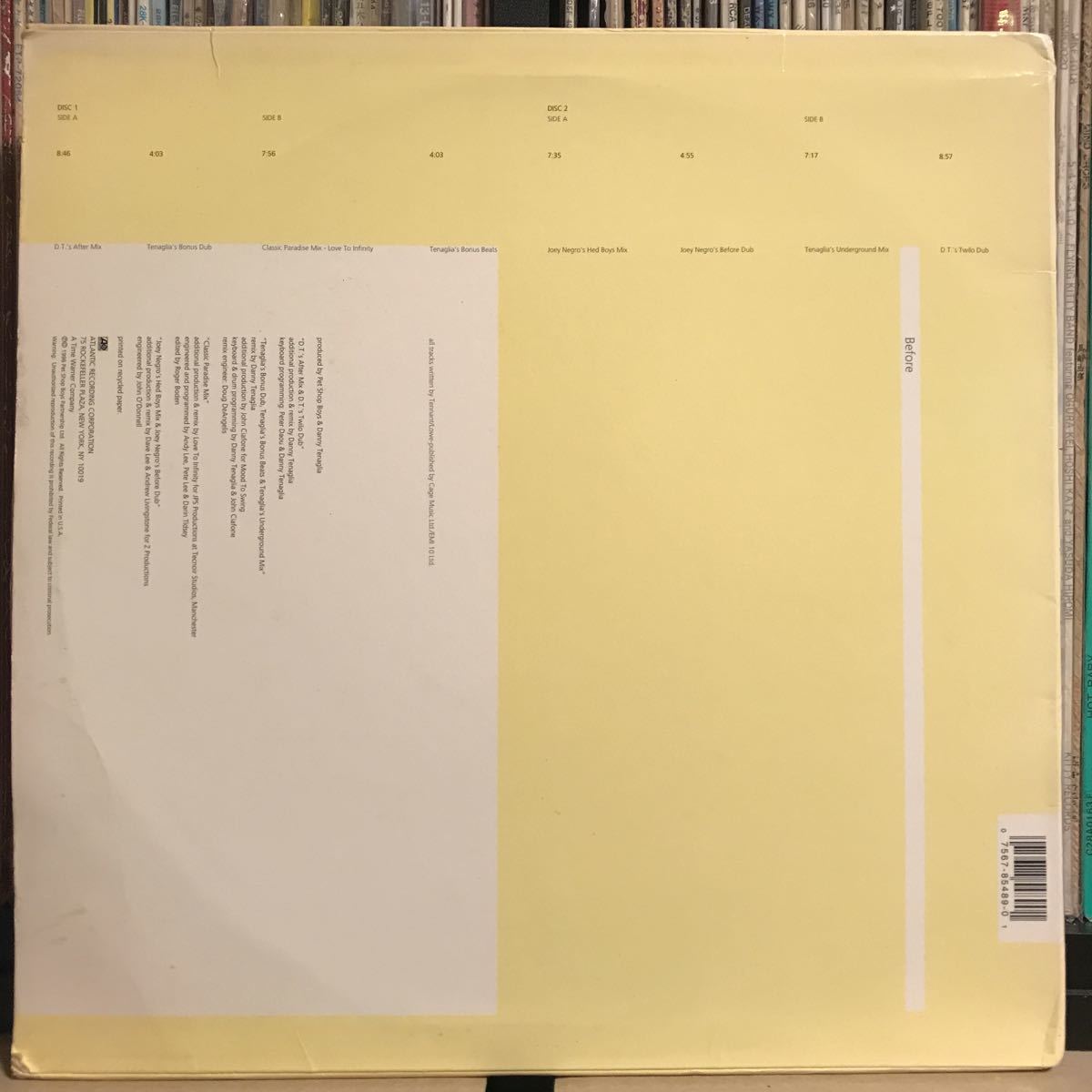 Pet Shop Boys / Before US record 2 sheets set 