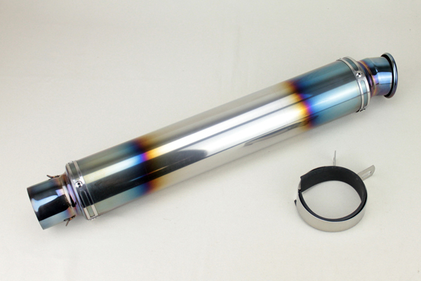 450mmサイレンサー 焼色XJR1200 FZR750 V-MAXマジェスティ YZF-R1 YZF-R6 XJR1300 MT-09マグザム 450mmサイレンサー 焼色