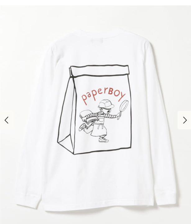 PAPERBOY BEAMS LONG SLEEVE T-SHIRT WHITE XXL ペーパーボーイ ビームス ロンT ロングスリーブ Tシャツ 白 2xl