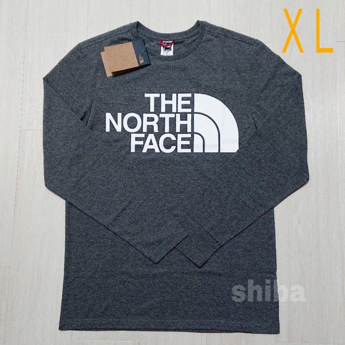 THE NORTH FACE ノースフェイス 長袖 ロンT グレー 灰色 スタンダード standard 海外XLサイズ