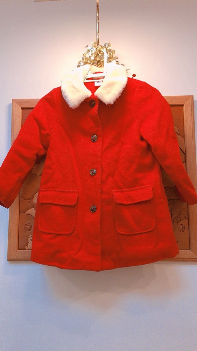 最安値挑戦! Petit Bateau(red)コート 女の子用 冬用 120cm コート