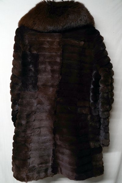 ◇オンワード Onward Deluxe Fur◇本毛皮コート フォックス×ラビット