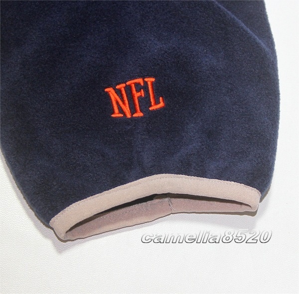 NFL デンバーブロンコス フリース ジャケット ジップアップ ネイビー / グレー サイズ XL 未使用 展示品 DENVER BRONCOS AB2915_画像4