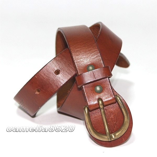 GIORGIO ARMANIjoru geo Armani leather belt size S waist 63~73 cm tea color Brown cow leather used beautiful goods 