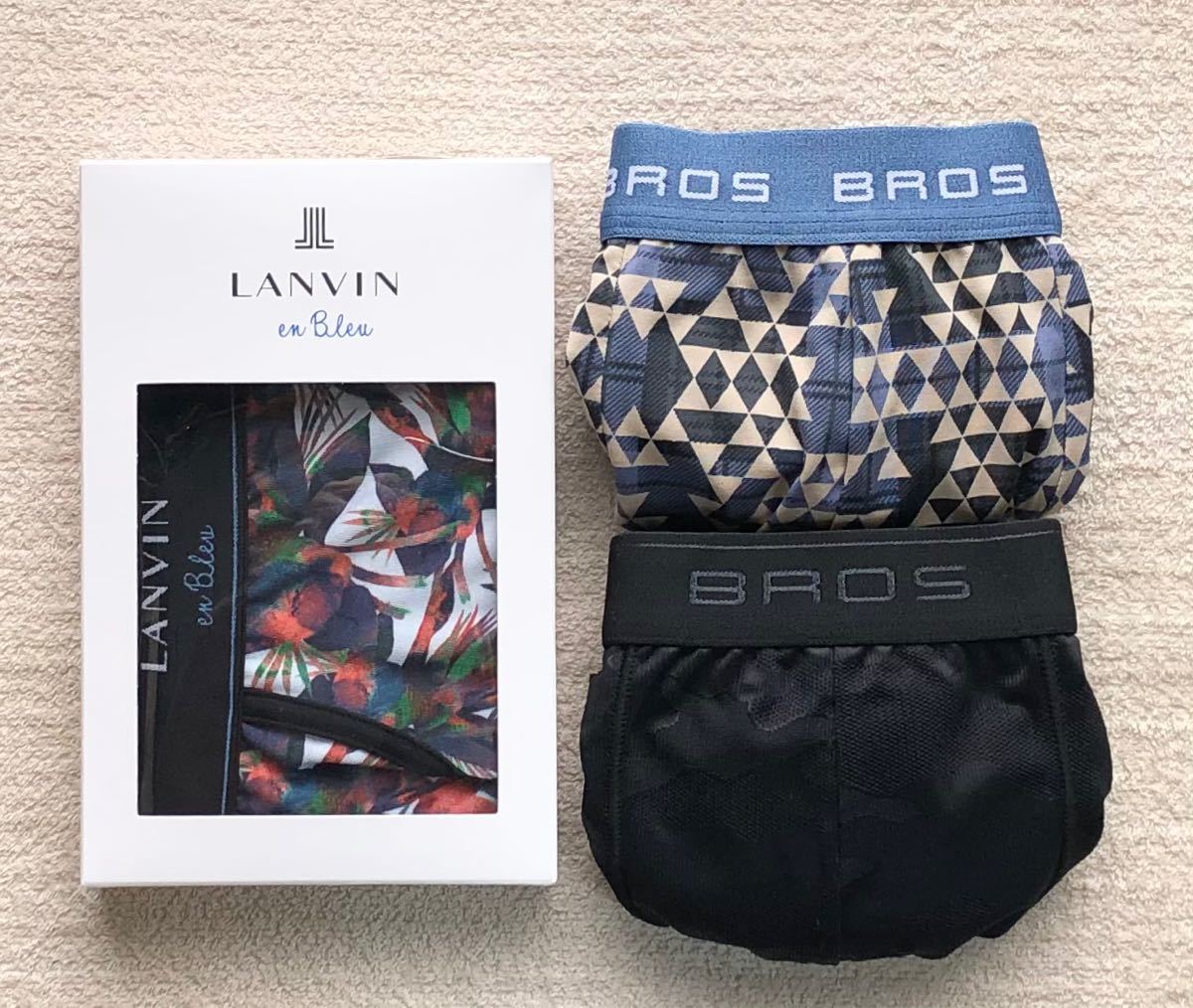 本日迄！LANVIN en Bleu＆Wacoal BROS ボクサーパンツ Ｌサイズ 3枚セット