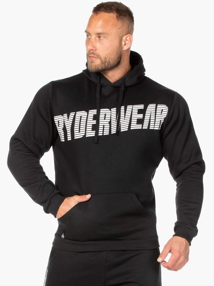 【メーカー直輸入正規品】 RYDERWEAR ライダーウェア プルオーバーフーディ パーカー USサイズ:L ブラック ★ ジムウェア/フィジーク_画像1