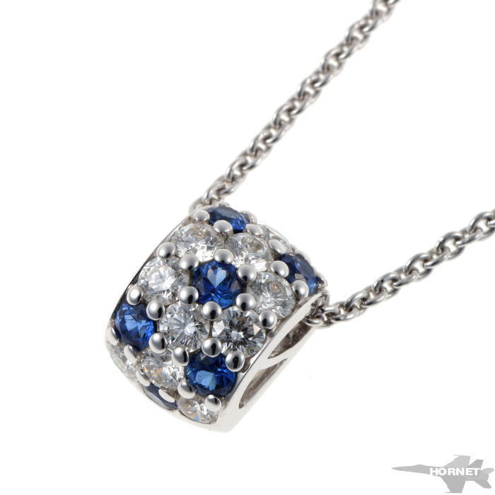 MIKIMOTO ミキモト パヴェダイヤ サファイア ネックレス - ホワイト