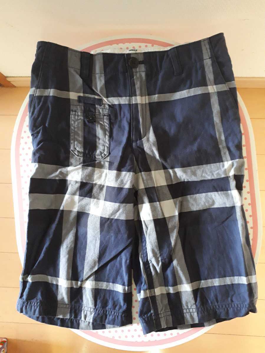 2021年ファッション福袋 美品 バーバリー 半ズボン 12歳用 152センチ 紺 ネイビー 約150サイズ ボトムス