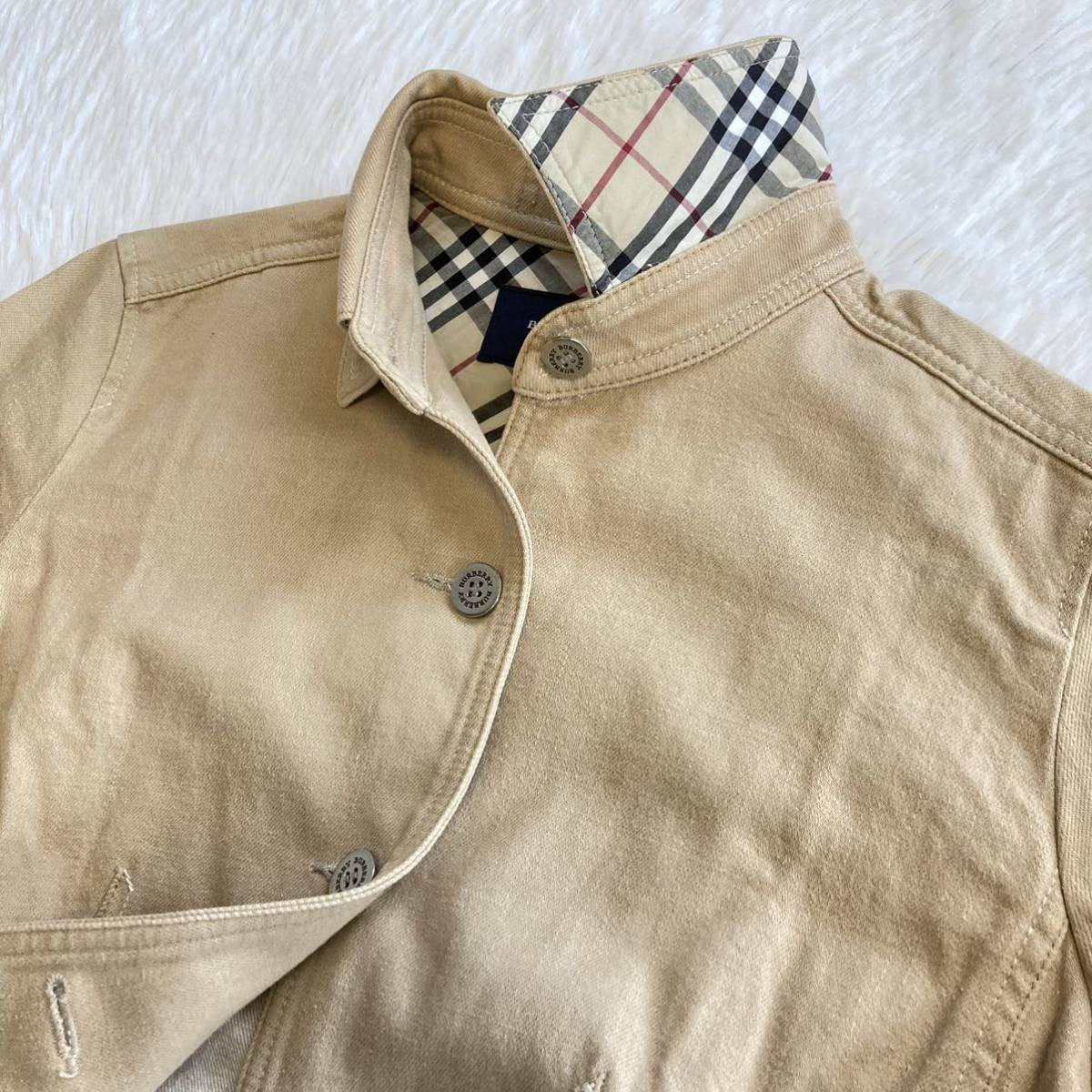注目ショップ 最終値下げ ベージュ デニムジャケット LONDON BURBERRY