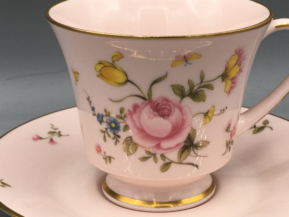... Noritake gold paint . flower 3 customer wedding rose rose cup & saucer rose * (22)