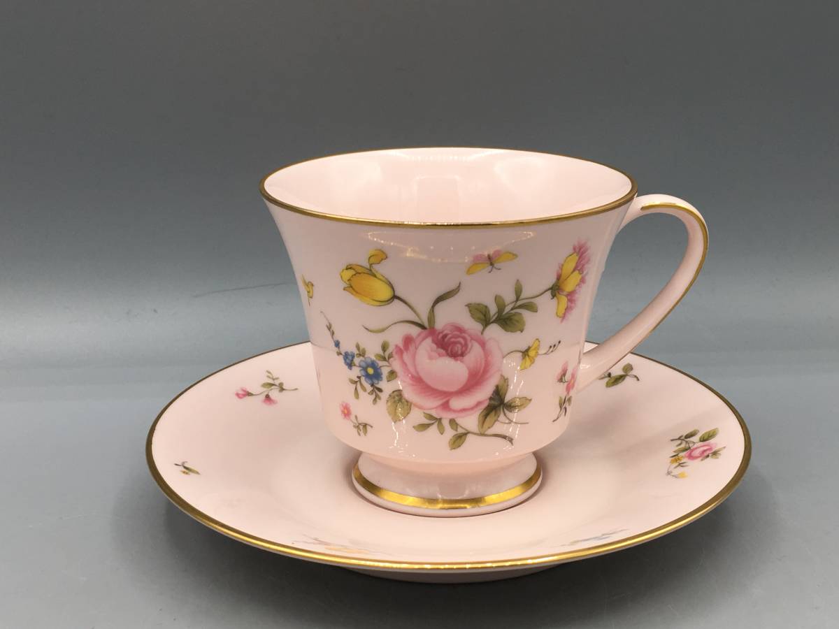 ... Noritake gold paint . flower 3 customer wedding rose rose cup & saucer rose * (22)