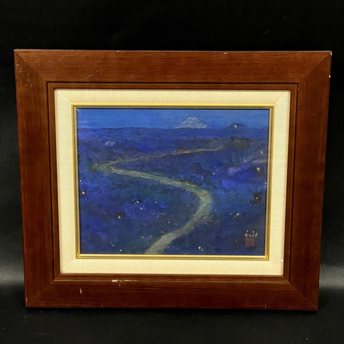 仙崎誠作【螢 蛍】日本画 風景画 共シール 額装 絵画 美術 仙崎誠作【螢 蛍】日本画 風景画 共シール 額装 絵画 美術