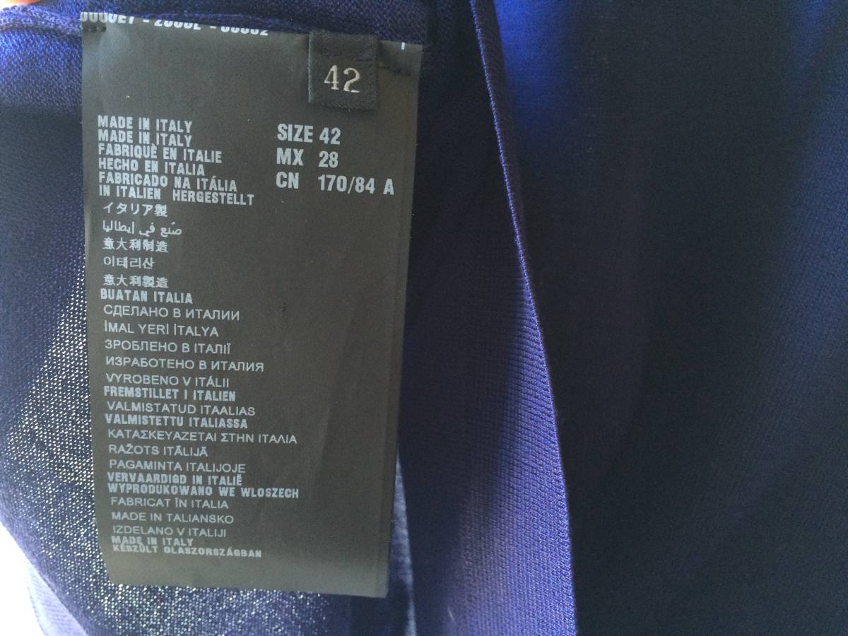新品 プラダ シルク ニット 42 PRADA セーター ネイビー ボルドー エンジ_画像7