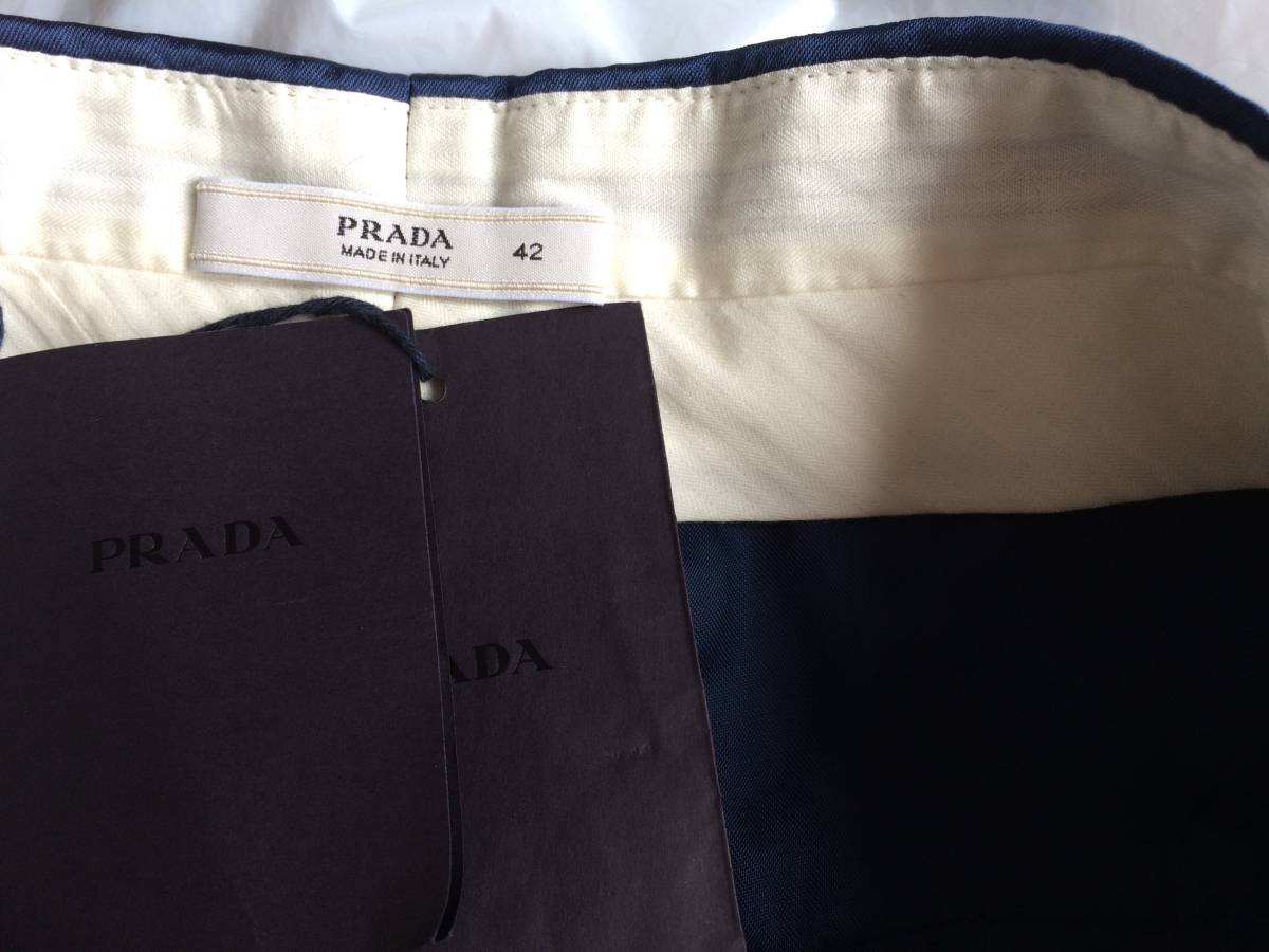 新品 難有り プラダ 最高級 ショート パンツ 42 PRADA 青 ブルー_画像7