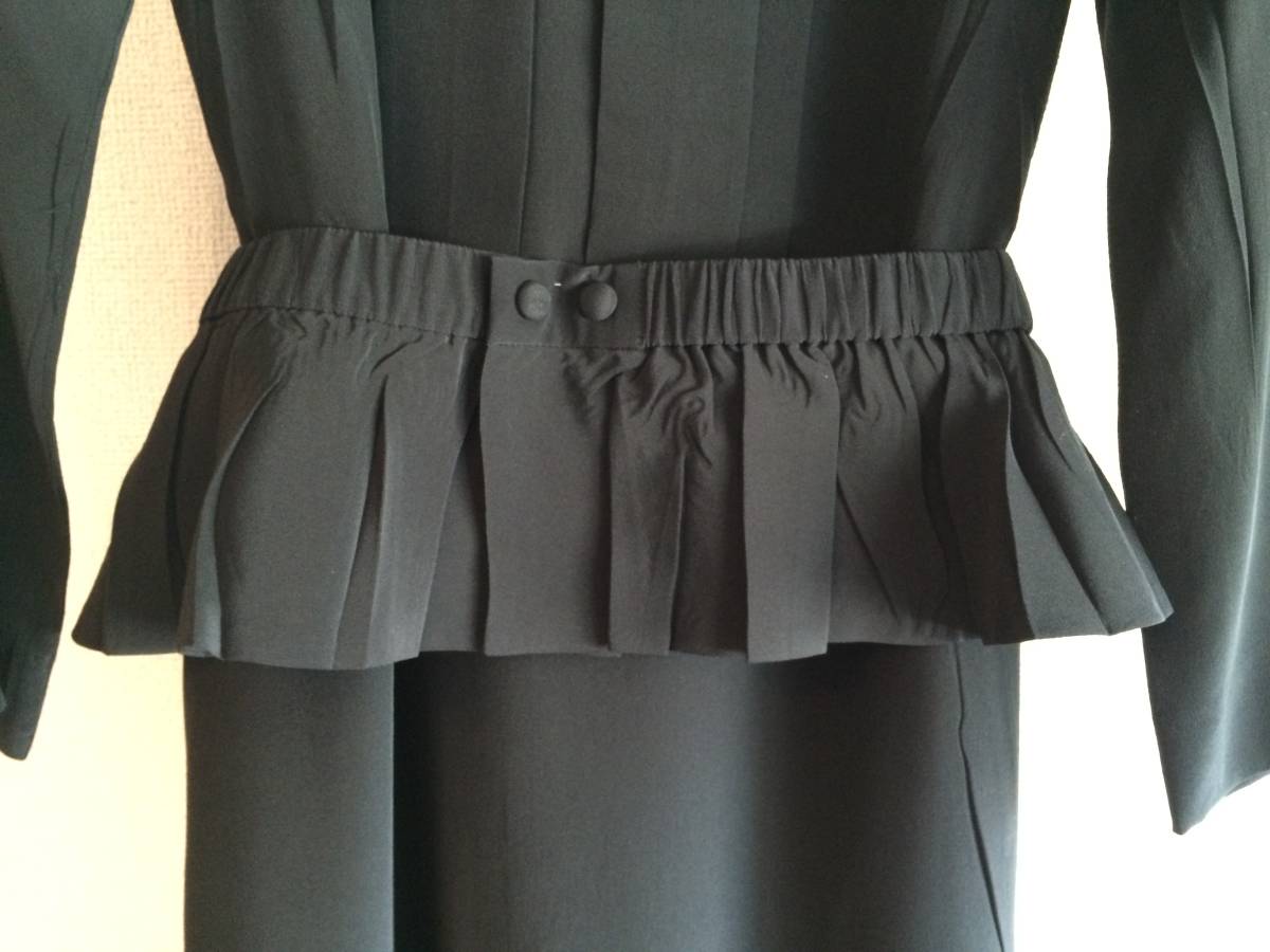 新品 最高級 ミュウミュウ シルク ワンピース 36 ブラック ドレス 黒_画像7