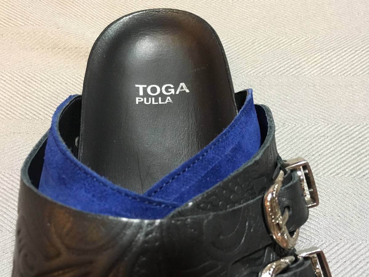 新品 TOGA PULLA メタル ベルト サンダル 37 黒 トーガ シューズ 靴_画像7